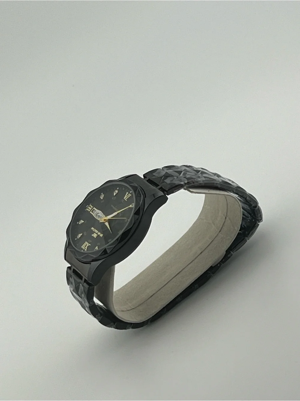 Va Va Voom Black and Gold Men's Dress Watch